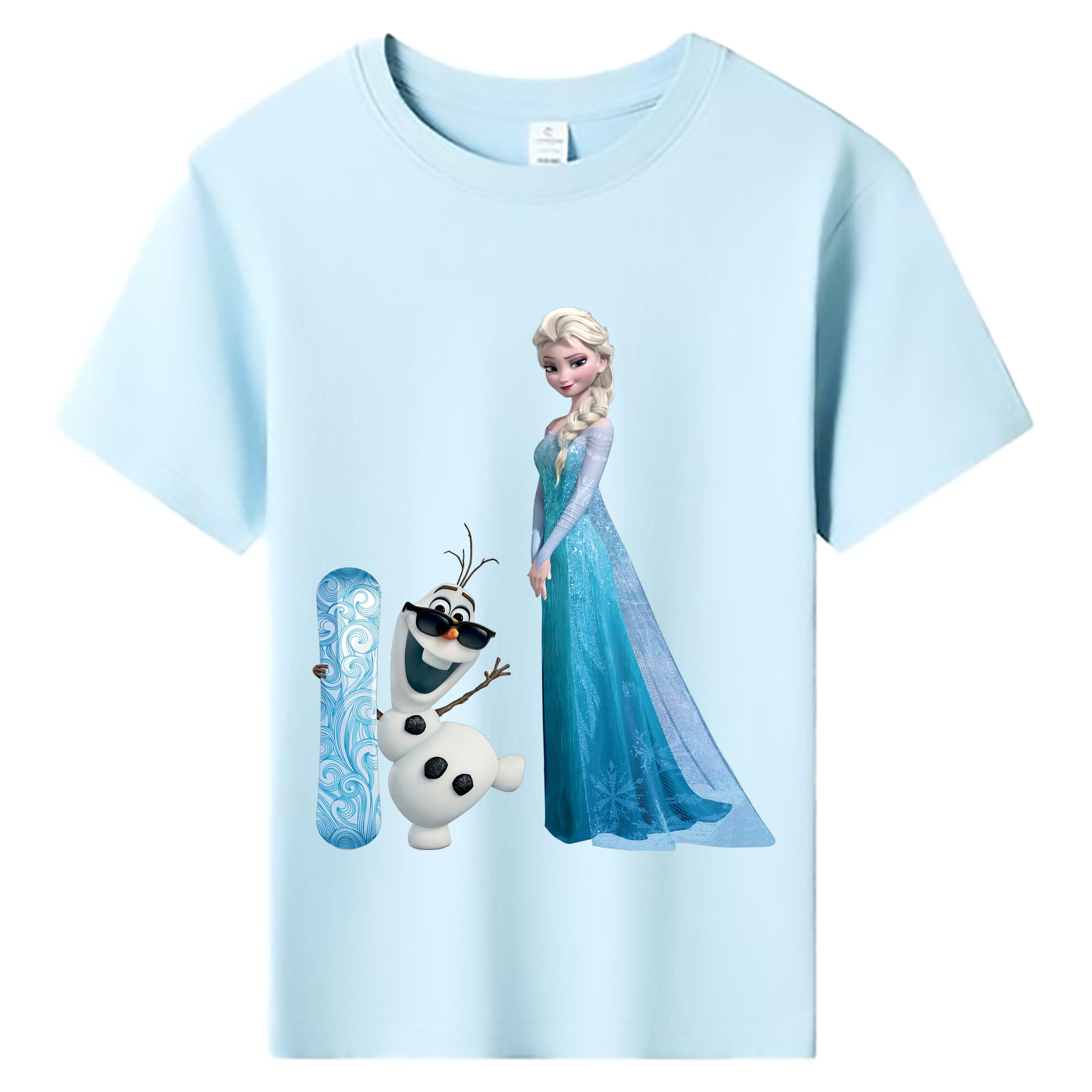 （画像用） アナと雪の女王 アンナ エルサ Frozen Anna Elsa 綿100％キッズTシャツ（フロントプリント）